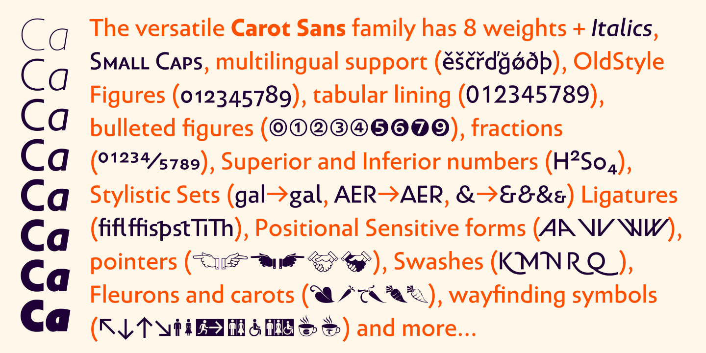 Ejemplo de fuente Carot Sans #6